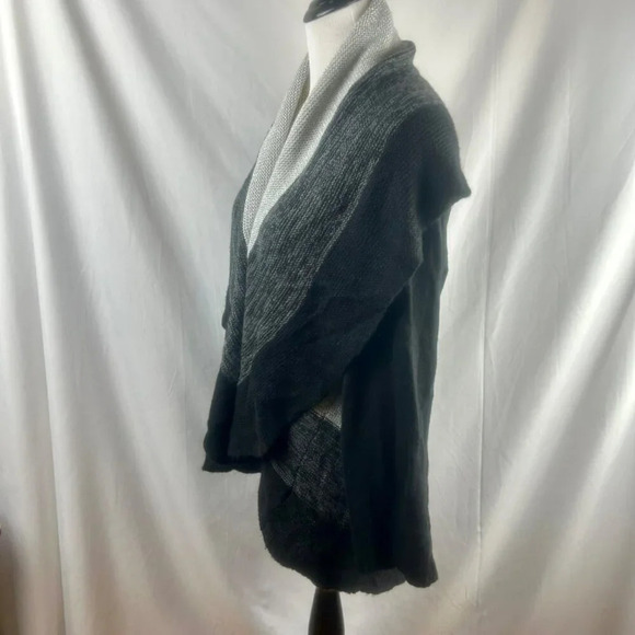 Charter Club Cardigan Sweater Women Plus 3X Black Gold Open Front Shall Collar - Picture 4 of 8